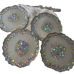 Sous-verres décoratifs de luxe faits à la main en résine, personnalisables, colorés, carrés, pour table, tapis de cuisine, durables, taille sur mesure, les meilleurs - Product Image 1