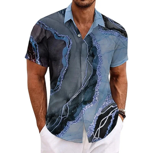 Men's Summer <b>Shirt</b> Vintage <b>Patchwork</b> Printed Button Lapel Short Sleeve <b>Shirt</b> Tropical Vacation T <b>Shirt</b> Fashion Soft Men Clothing - Product Image 4