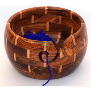 Cuenco de Hilo de Madera Estilo Antiguo, de Teca Pulida Jali, con Decoración Tallada Ovalada, Soporte para Regalos, Hogar, Cocina, Animal, de AYAANS - Product Image 2