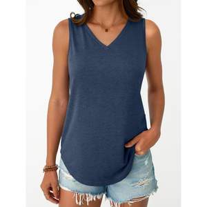 2025 mujeres 2025 Crop Tank Tops verano vacaciones playa moda Camisa sin mangas cómodo Casual Flowy primavera trajes cómodos - Product Image 2