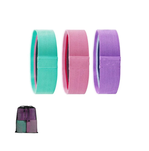 Laiem International Custom Logo Resistance Hip Circle Bands-Rubber Polyester Portable for Gym Fitness <b>Legs</b> Arms <b>Exercises</b> - Product Image 1