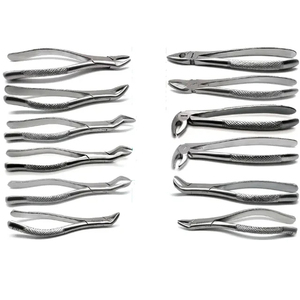 ชุดคีมถอนฟันสแตนเลสแบบใช้ซ้ำได้ 12 ชิ้น โดย Bone Bridge Instruments - Product Image 1