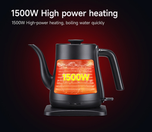 Tetera eléctrica de acero inoxidable <span class=keywords><strong>con</strong></span> cuello de cisne de gran capacidad, tetera de calentamiento rápido para el hogar, uso de viaje portátil para hoteles al aire libre - Product Image 5