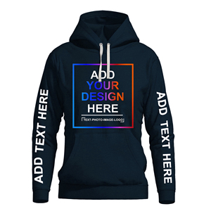 Sweat-shirt à capuche en coton imprimé intégral de qualité supérieure pour homme, avec cordon de serrage, style streetwear décontracté, vente en gros, logo personnalisé OEM - Product Image 3