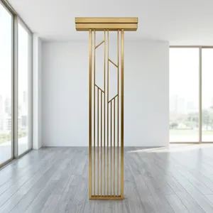 Modern Gold Metal Decorative Partition Panel Geometric Room Divider <b>Screen</b> for Luxury Home Office Balustrades Interior Design - Product Image 5