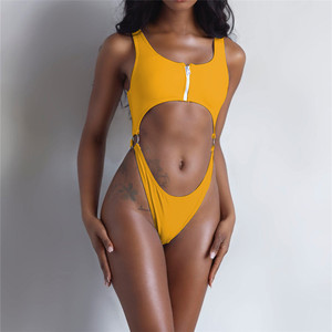 Traje de Baño Monokini Personalizado para Mujer con Cierre Frontal, Corte Alto, de Una Pieza, con Aberturas, Sexy, Deportivo, para Playa 2026 - Product Image 6