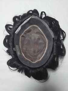 Perruque toupet en cheveux humains mono de qualité supérieure, origine Taz Hair Autriche, style Bangladesh, avec des ondulations naturelles et profondes - Product Image 6