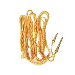 Elegant Aiguillette Shoulder Cord Braided Ceremonial Decoration Custom Gold <b>Silver</b> Colors OEM ODM Wholesale Apparel Supply - Product Image 1