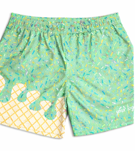 Conjunto de Pantalones Cortos de Béisbol con Estampado de Helado a la Moda para Mamá e Hija, Personalizados, de Secado Rápido, Transpirables, de Poliéster/Algodón para el Verano - Product Image 4