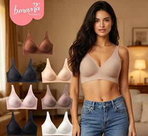 บราให้นมบุตรแบบไร้โครงเนื้อผ้านุ่มยืดหยุ่น ดีไซน์หลังรูปตัวยู แห้งเร็ว - Product Image 1