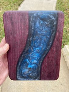 เขียงไม้เรซิ่นลายแม่น้ำสำหรับเสิร์ฟอาหาร  งานแฮนด์เมดสุดหรู  เขียงไม้เคลือบอีพ็อกซี่สำหรับเป็นของขวัญ - Product Image 2