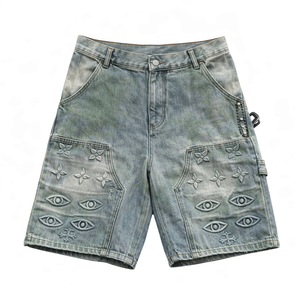 Shorts de jogging imprimés en 3D de qualité supérieure, élégants, athlétiques, en toile, pour hommes, style streetwear, 100% coton, décontractés, respirants, peints - Product Image 1