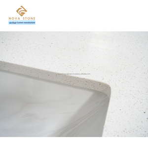 โต๊ะเครื่องแป้งควอทซ์เม็ด NV375ท็อปทนทานหินควอตซ์สีขาวโต๊ะเครื่องแป้งสำหรับห้องน้ำ31 "คูณ22" 3/4 "T - Product Image 5