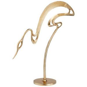 Modern Brass Crane Sculpture Handmade Artistic Tabletop Decoration Animal <b>Figure</b> Living Room Decor - Product Image 1
