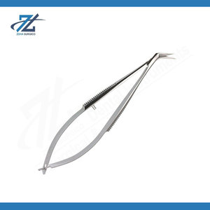 Yasargil Micro Scissors Bayonet Shape <b>Precision</b> Microsurgery Instrument High Grade Stainless Steel Reusable Surgical <b>Tool</b> - Product Image 2