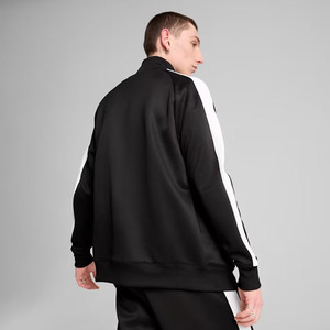 Wholesale <b>Men</b> Black Tracksuit with <b>White</b> Side Stripe Zip <b>Jacket</b> and Jogger Pants Two Piece Casual Sportswear Training Outfit Set - Product Image 4