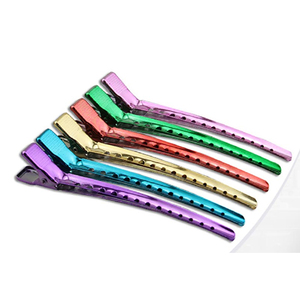 Lot de 6 pinces à cheveux pour le coiffage et la séparation des mèches, pinces antidérapantes, pinces de séparation en acier inoxydable pour le séchage des cheveux - Product Image 1