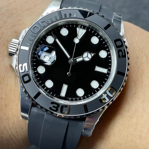 Reloj Mecánico de Diseño VS TW FC con Correa de Goma, Cristal de Zafiro, Automático, 42mm, Deportivo para Hombre, Alta Calidad, Modelo Black Ghost - Product Image 1