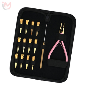 Kit d'outils pour extensions de cheveux, pinces métalliques, ciseaux, clips pour l'installation et le retrait, pinces multifonctions pour le coiffage, OEM - Product Image 3