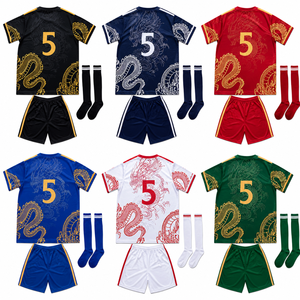 Conjunto de Fútbol Personalizado para Niños, Uniforme de Fútbol Juvenil, Camiseta y Pantalones Cortos Sublimados, Fabricante de Kits de Equipo OEM ODM - Product Image 1