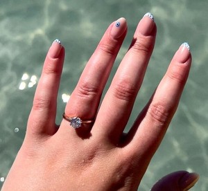 Top Selling 925 Sterling Silver Gold Plated 6mm <b>CZ</b> Minimalist Semi Mount Prong Setting Solitaire Wedding <b>Ring</b> Fine Jewelry Gift - Product Image 3