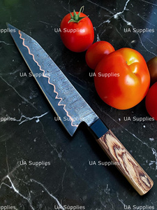 Couteau de chef en cuivre damas de qualité supérieure, couteau de cuisine forgé à la main, manche personnalisé, couteau de chef professionnel, OEM ODM en gros - Product Image 4