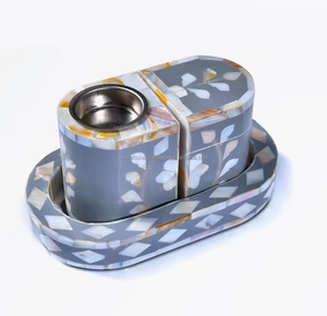 Ensemble de brûleurs d'encens en nacre Fraise Capiz Incrustation Mubkhar Brûleur pour religieux Ramadan Eid Décor pour Bakhoor Encens - Product Image 5