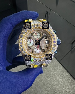 Nuevo Reloj Deportivo de Lujo con Correa Amarilla, GPS, Esfera Redonda de Cuarzo, Bisel de Moissanita y Cristal con Indicadores - Product Image 1