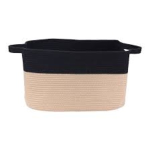 Clothing Organizer Foldable Collapsible Stackable 100% Cotton Eco-Friendly Durable Lightweight Portable <b>Woven</b> Modern <b>Basket</b> - Product Image 1