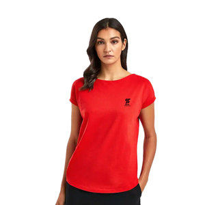 Solid Trader <b>Top</b> Quality Elastic Breathable Smooth Fine Stitching Casual Outing Wear Elegant Looking Trendy Women Tee Shirt - Product Image 1