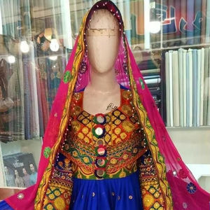 Robe afghane Kuchi vintage de haute qualité 2025, brodée de perles, élégante pour femme, soirée, mariage, traditionnelle, musulmane, mi-longue - Product Image 1