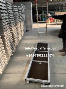 Planche en aluminium moderne de 610mm de large avec dessus en bois pour échafaudages de chantier d'échelle - Product Image 4