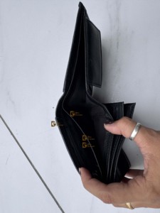Latest Arrival Genuine Leather <b>Wallet</b> Slim <b>Wallet</b> Unisex Fold Closure Black Colour Credit <b>Card</b> Cash Holder Gift for Him Daily - Product Image 6