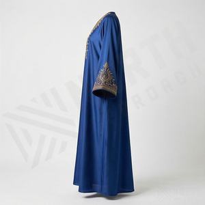 Nuevo Vestido Abaya Elegante Bordado para Mujer, Musulmán, Antiestático, de Poliéster, para Primavera, Verano, Otoño, Eid, Largo hasta el Tobillo - Product Image 3