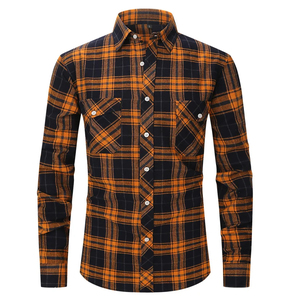 Fabricación Personalizada OEM: Esmoquin de Franela a Cuadros de Algodón para Hombre, Corte Holgado, Antiarrugas, Transpirable, Suave para Primavera - Product Image 5