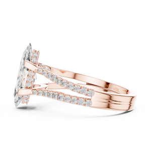 Anillo de Compromiso Clásico de Oro Amarillo de 14K para Mujer, Diamante Cultivado en Laboratorio con Certificado IGI de 1.50CT, Corte Marquesa, Aniversario, Boda - Product Image 4