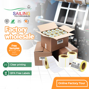 Papel Térmico Adhesivo para Impresión de Etiquetas, Resistente al Aceite, 57x25mm, 25x50, 52*25, 40x60mm, 40mm*50mm, 60x80 - Product Image 4