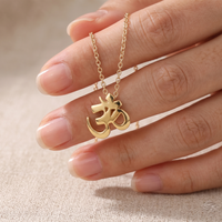Pendentif charme Lord Shiva OM en argent sterling 925 massif plaqué or, colliers spirituels pour femmes, bijoux religieux Memoria Jewels