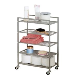 Classic Design 5 Layers Silver Plated Display <b>Storage</b> Shelves & <b>Units</b> Durable Heavy Duty Glass Stainless Steel <b>Metal</b> - Product Image 1
