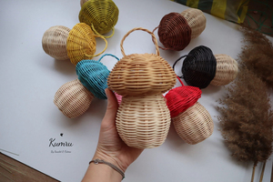 Cesta de Mimbre Hecha a Mano con Forma de Casa de Hongos, Decoración para Habitación Infantil, Cesta de Almacenamiento Ecológica para Juguetes - Product Image 6