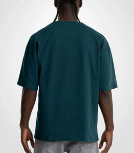 เสื้อยืดผู้ชายคอตตอน 100% รุ่นใหม่ล่าสุด ทรงโอเวอร์ไซส์ ไหล่ตก ระบายอากาศได้ดี แห้งเร็ว ปรับแต่งได้ตามต้องการ - Product Image 3