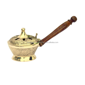 Quemador de incienso de latón de primavera indio ecológico Dhoop Dani decoración del hogar - Product Image 6