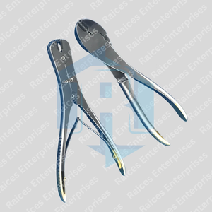 Coupant de fil CNS à double action avec embout latéral et coupe-fil TC, instrument chirurgical orthopédique à mâchoires en carbure de tungstène pour la coupe de fil osseux - Product Image 6