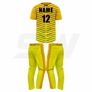 Uniforme de baseball imprimé par sublimation, 100% polyester, respirant, maillot de softball, logo personnalisé, tailles plus grandes, uniformes de baseball - Product Image 5