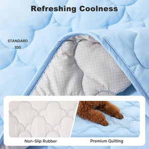 Custom Pet Cooling Mat for Dogs Cats Breathable <b>Crate</b> Portable Washable Bed For Dogs Refreshing Pet Cooling Mat For Summer Day - Product Image 4