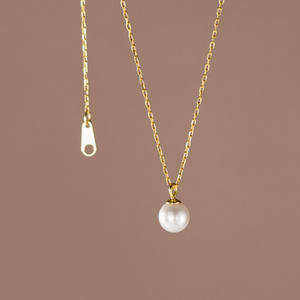 Collar de Plata de Ley S925 con Incrustaciones de Diamantes de Cuatro Garras y Perla Sintética, Estilo Coreano Versátil, Cadena para Clavícula, Nuevo D8836 - Product Image 5