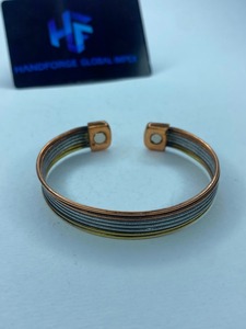 Wholesale Custom <b>Copper</b> Brass Cuff <b>Bracelet</b> Manufacturer Supplier Adjustable Vintage Gold Plated Wedding Unisex - Product Image 6