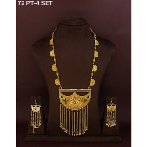 Collares largos estilo Dubái, conjunto de joyería árabe para mujer, conjunto de collares árabes para mujer, conjunto de collares de Oriente Medio - Product Image 3
