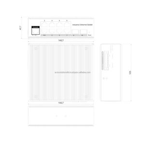 Switch Ethernet PoE Gigabit industriel géré E-Brix 10 ports, backplane 38G DC48V, montage sur rail DIN pour l'automatisation SCADA - Product Image 2