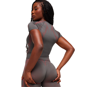 Seamless <b>Patterned</b> Gym Leggings Women High Waist Camo Yoga Pants Butt Lifting Training Tights Quick Dry Athletic Activewear New - Product Image 4